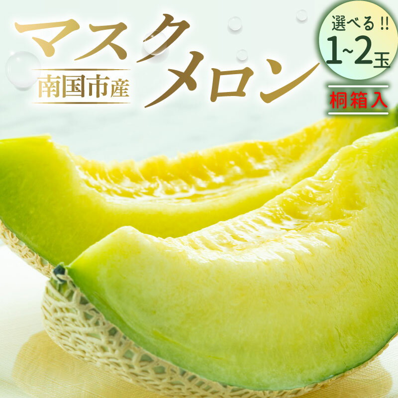 【ふるさと納税】 メロン マスクメロン 1個 2個 桐箱 1玉 2玉 贈答 フルーツ 果物 くだもの 食品 デザート ギフト 高評価 厳選 高級 贈り物 人気 おすすめ 産地直送 ふるさと納税メロン ふるさと納税 めろん 西島園芸団地 高知県 南国市