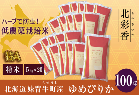 令和6年産 新米予約 妹背牛産 【北彩香（ゆめぴりか）】 白米 100kg（10月発送）