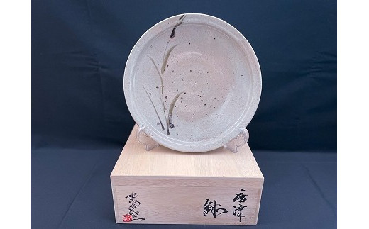 
唐津焼「絵唐津のお皿」北波多窯 西川弘敏作【木箱入り】
