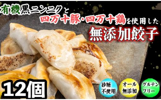 有機 黒 ニンニク と 四万十 豚 で作った 最高級 餃子 （ 6個入り x  2パック ）ぎょうざ ギョウザ にんにく 高知 野菜