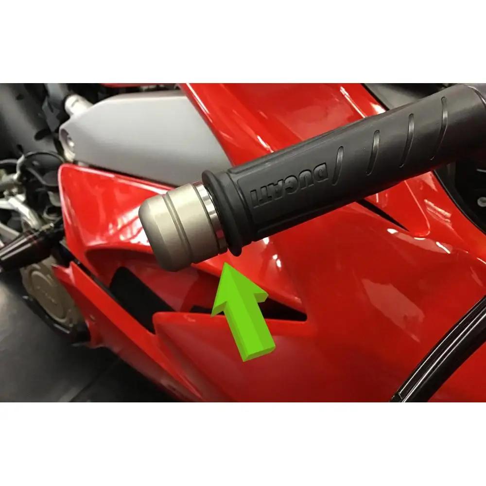 【AELLA】汎用品｜ハンドルバーエンド チタンカラー2枚セット [Φ22×3ｍｍ厚] AT-W0006A｜京都 バイクギア カスタムパーツ 人気ブランド ﾊﾞｲｸ