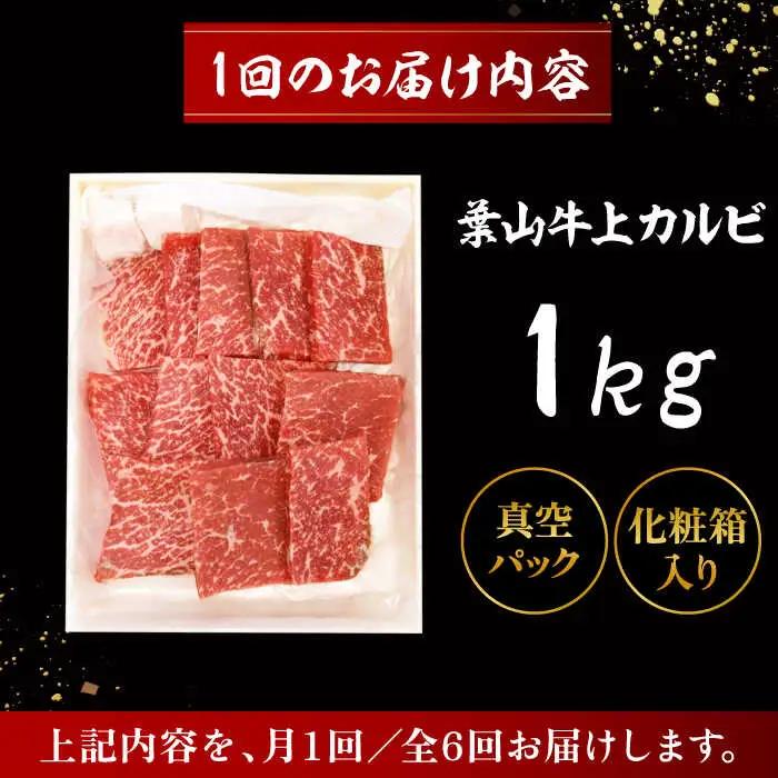 【全6回定期便】 葉山牛 上カルビ1Kg／ カルビ 上カルビ[ASAP048]
