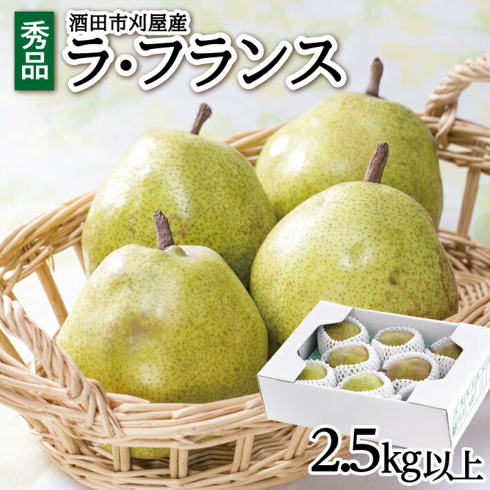 【ふるさと納税】酒田の美味しい ラ・フランス 秀品 2.5kg以上 6～9玉 山形県酒田産 10月下旬〜12月上旬頃お届け ※着日指定不可 ラフランス 洋梨 洋なし ようなし 果物 くだもの フルーツ 旬 秋 冬 酒田市 庄内 山形県