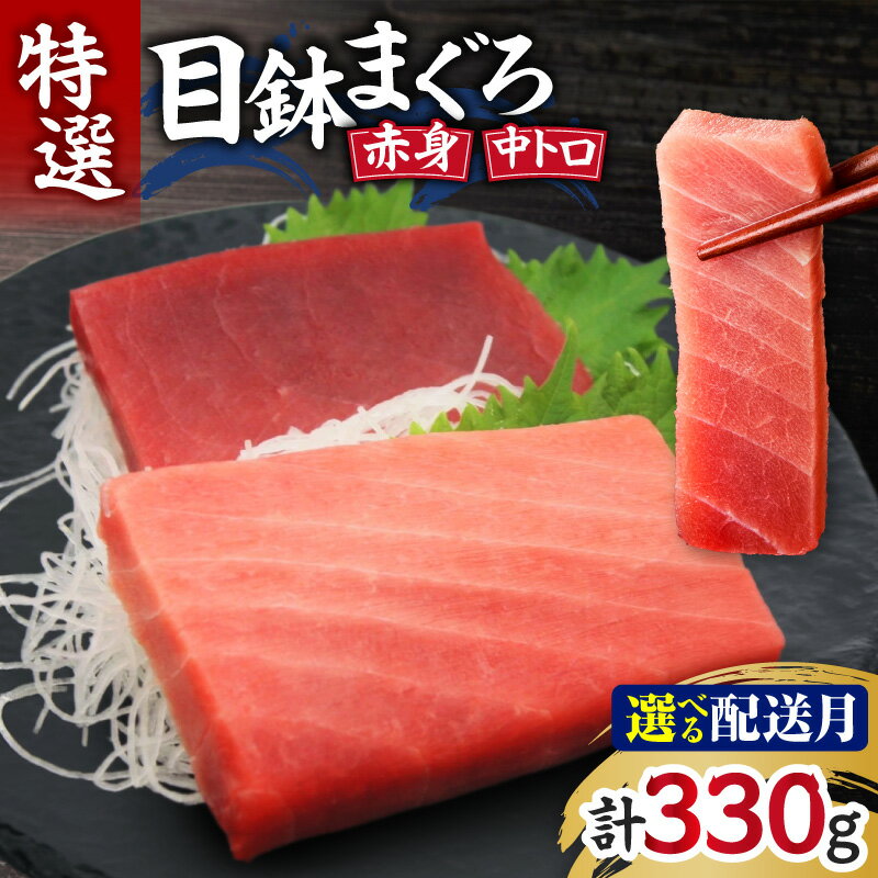 【ふるさと納税】＜選べる配送時期＞ 目鉢まぐろ 特選 お刺身 セット 330g 中トロ 赤身 まぐろ 鮪 メバチマグロ 刺身 三崎 三崎港 海鮮 魚 魚介 母の日 父の日 敬老の日 湊魚問屋 神奈川 三浦市 おすすめ ランキング プレゼント ギフト