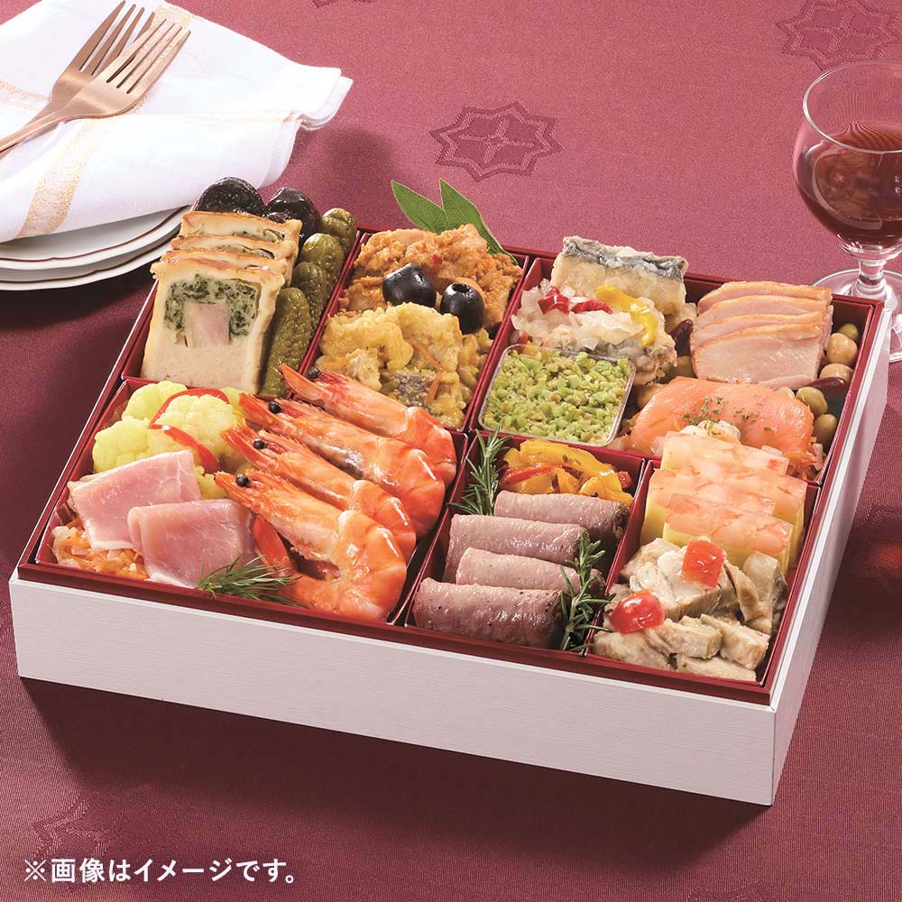 【ふるさと納税】【2025年12月29・30日着】札幌グランドホテル「洋風オードヴル」1段重 約4人前 18品目お祝い ホテル 洋風おせち おせち調理 お節 お正月 冷凍 北海道 北広島市加工 送料無料