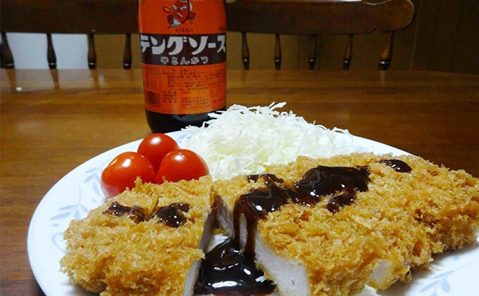 テングソース半とん500ｍl×4本 中間醸造 とんかつ ヒレカツ 串揚げ 焼きそば ハンバーグ 野菜炒め 調味料 天狗 お好みソース 001005