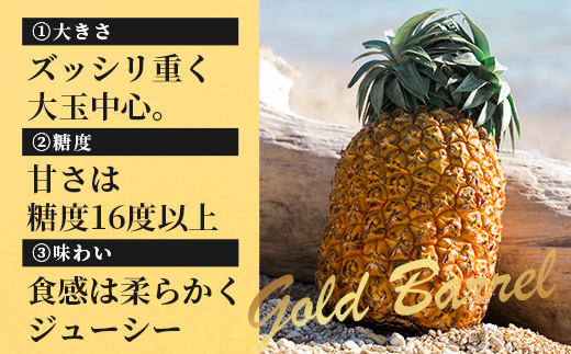 【先行予約】石垣島産 ゴールドバレル１玉 約2.0kg ギフト用梱包《2025年夏季 順次発送》【 ギフト 贈り物 産地直送 沖縄 石垣 フルーツ パイナップル パイン ゴールドバレルパイン 】SI-