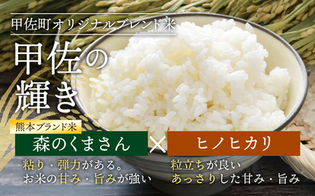令和5年産【定期便3ヶ月】『甲佐の輝き』無洗米16kg×3ヶ月（5kg×2袋、6kg×1袋）【配送月選択可！】／出荷日に合わせて精米【価格改定ZB】