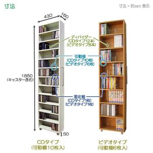 【ホワイト × 可動棚10枚入】すき間収納 AVワゴン 12段タイプ