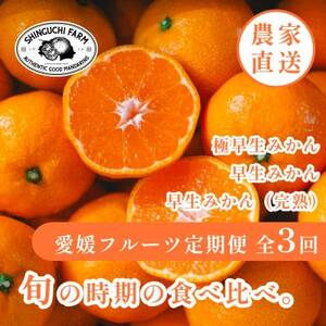 【発送月固定定期便】「時期、種類による味の違いを楽しむ」愛媛みかん食べ比べ【H70-80】全3回【4067801】