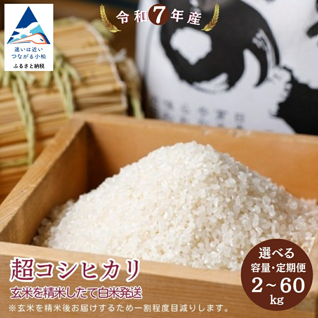 【ふるさと納税】令和7年産 超コシヒカリ 選べる 選べる 2kg / 5kg / 10kg / 定期便 (玄米を精米したて白米発送) お米 米 白米 2キロ 5キロ 10キロ 石川県 小松市 【のむら農産】022026
