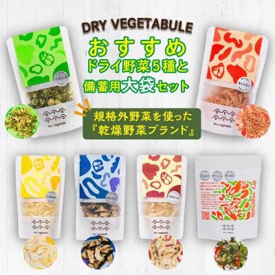ふるさと納税 京丹後市 OYAOYAおすすめドライ野菜5種類と備蓄用大袋のセット　京都産の規格外野菜を使った乾燥野菜の詰合せ