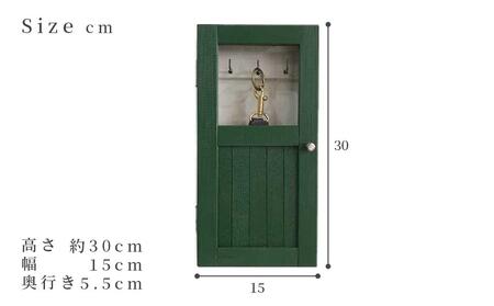 小さな扉のキーボックス　緑色