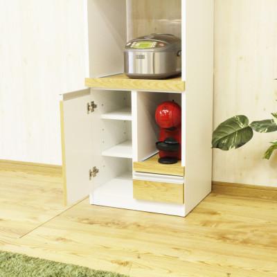 ふるさと納税 大川市 幅48cm レンジ台 扉式 ナチュラル色 |  | 02