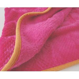 マイヤー毛布のひざ掛け (マゼンタ)ブランケット【1455733】