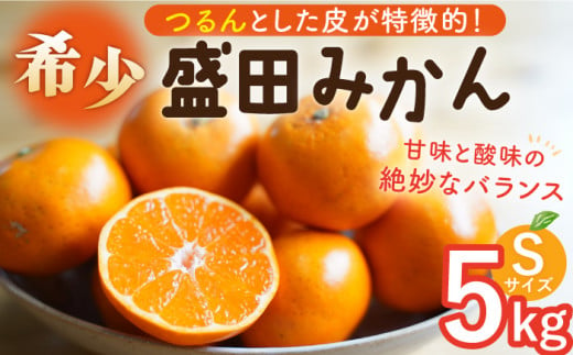 【数量限定】盛田みかん Sサイズ 約5kg（50～60個前後）ー2024年12月より発送ー 長与町/山口農園 [EBI001] 盛田 もりた みかん 柑橘 果物 くだもの フルーツ 季節限定 先行予約 数量限定 希少 稀少 温州みかん ミカン 5kg 産地直送 長崎県産 長与町