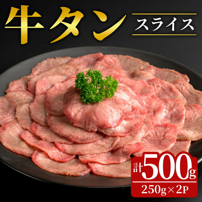 【ふるさと納税】牛タンスライス 500g (250g×2パック) 2mmスライス 薄切り 牛たん 肉 お肉 にく 食品 冷凍保存 焼肉 BBQ バーベキュー 焼き肉 【フレッシュミート佐利中江店】tm319
