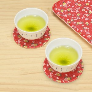 タツクラフト 友禅和紙コースター 5枚セット 小花 舞うさぎ