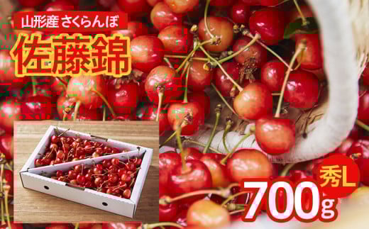 さくらんぼ！佐藤錦 農家オススメ！L玉 700g 【令和7年産先行予約】FU21-672 くだもの 果物 フルーツ 山形 山形県 山形市 2025年産