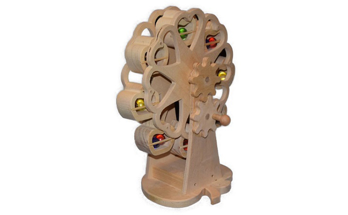 【年末受付限定】工作用煌めくミニ観覧車 おもちゃ 子供 手作り 木のおもちゃ 木製 日本製 孫 小さい子 キッズ 贈り物 誕生日 工作キット満足感 可愛いデザイン 自分で作る