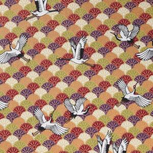 【ブラウン】紀州晒 紀州和晒 シーチング コットン 綿 綿100% 生地 布 民芸シリーズ 民芸 青海波 花 扇 和風 WAGARA おしゃれ ハンドメイド 手芸 手作り 3m 約110cm