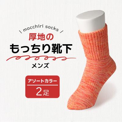 ふるさと納税 丸亀市 もっちり靴下2足 紳士 カラーおまかせ 香川県 丸亀市 サンレック
