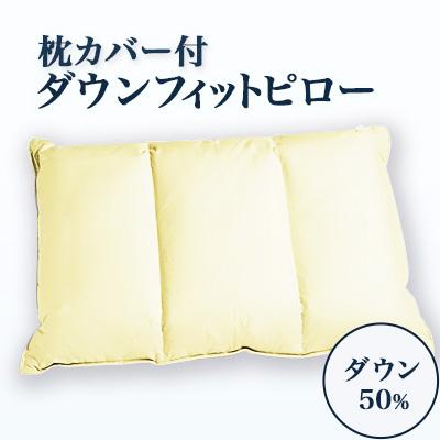 ふるさと納税 西郷村 眠りのプロが開発した、ソフトで安定感のある枕　　ダウンフィットピロー(カバー付)