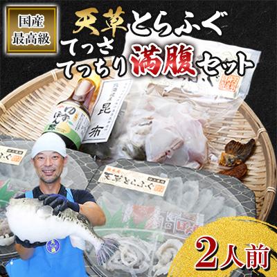ふるさと納税 上天草市 【毎月定期便】1日25セット限定!天草とらふぐてっさ・てっちり満腹セット(2人前)全3回