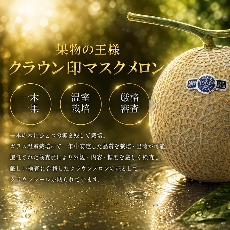 厳選 メロン クラウンメロン 山等級 1.4kg以上 2玉 フルーツ 果物 くだもの 高級フルーツ 高級果物 季節のフルーツ 季節の果物 旬のフルーツ 旬の果物 マスクメロン 青肉 めろん 静岡メロン