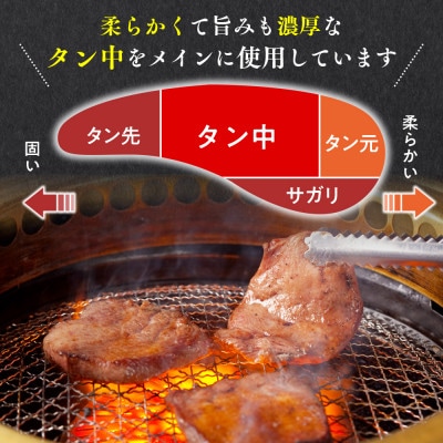 国産牛　牛タン　醤油タレ味　焼き肉用　500g　3人前【配送不可地域：離島】