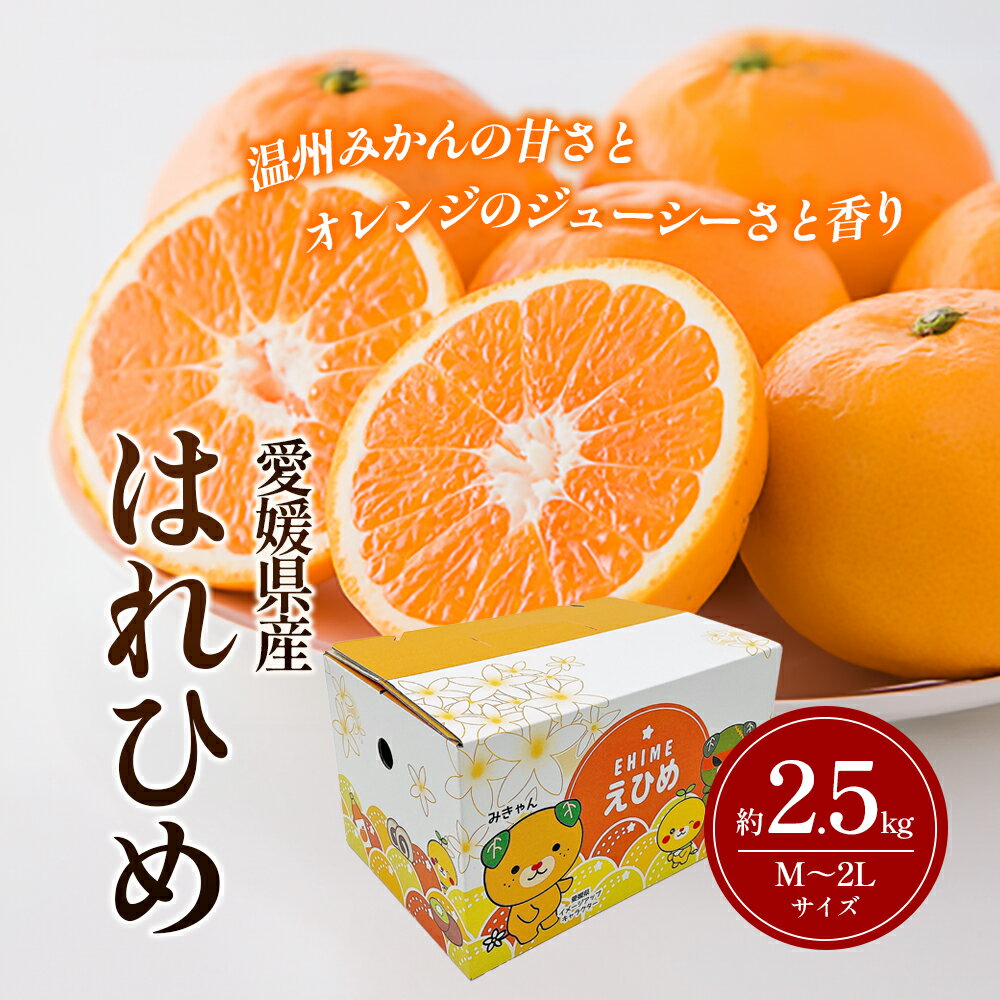 【ふるさと納税】はれひめ M～2Lサイズ 約2.5kg 申込11月30日まで 12月上旬から順次発送【みかん ミカン オレンジ かんきつ 柑橘 フルーツ 果物 くだもの おやつ スイーツ 甘い ジューシー 愛媛県】　お届け：2025年12月上旬～2026年1月上旬