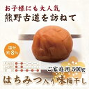 【ふるさと納税】紀州南高梅 はちみつ入り味梅 500g ご家庭用 【US31】 | 梅干 食品 加工食品 人気 おすすめ 送料無料