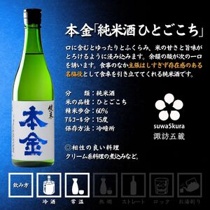 諏訪五蔵 純米吟醸 純米酒 日本酒 飲み比べ セット 720ml 4本 舞姫 「扇ラベル 純米吟醸」 麗人 「純米吟醸 麗人」 本金 「純米酒 ひとごこち」 真澄 「白妙」 102-55