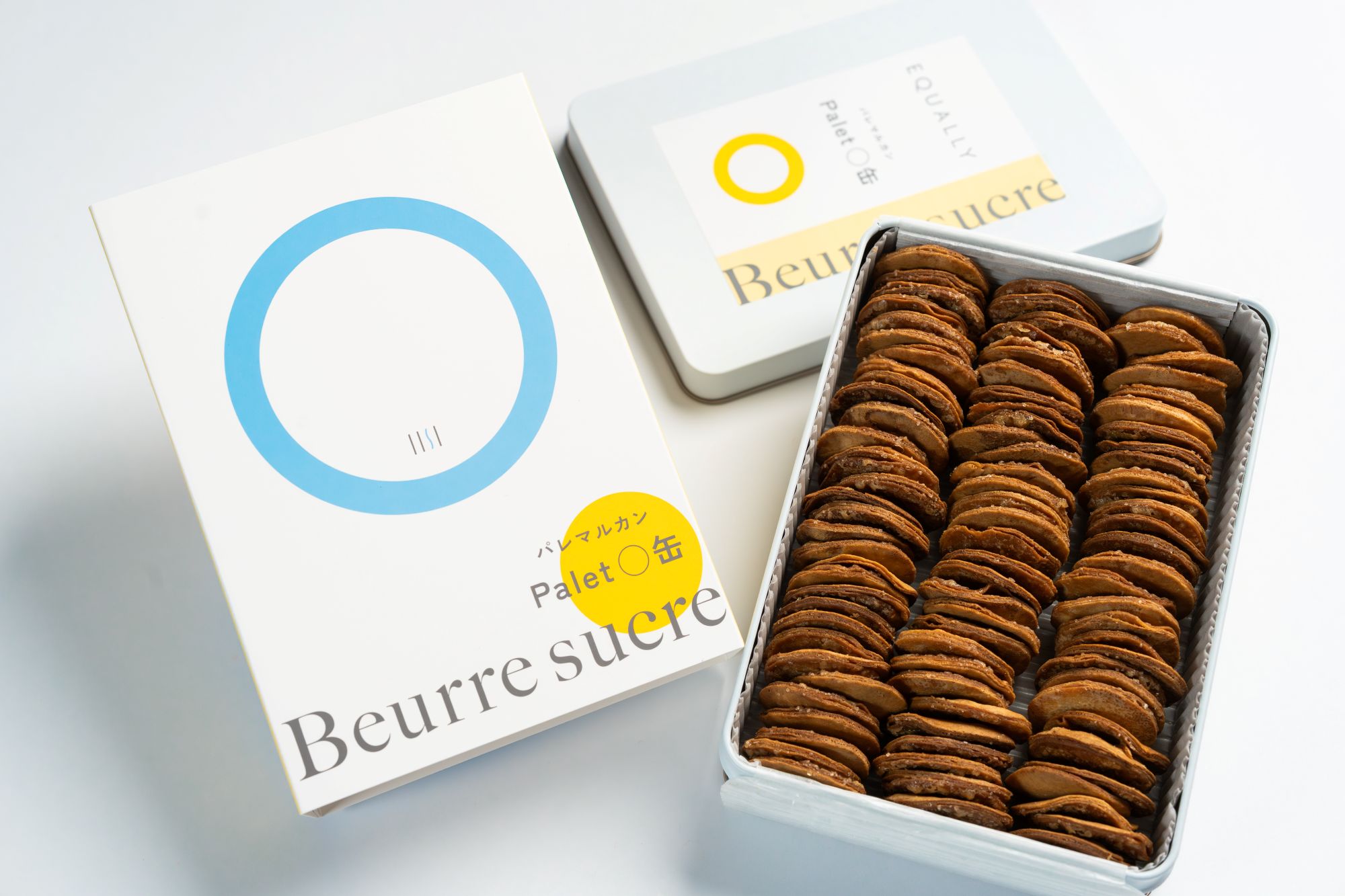 【EQUALLY】バターシュガークレープのパレマル-Palet○-缶【パレマル缶 スイーツ お菓子 焼菓子 焼き菓子 ご褒美 贅沢 お取り寄せ ギフト プレゼント イクオリー】