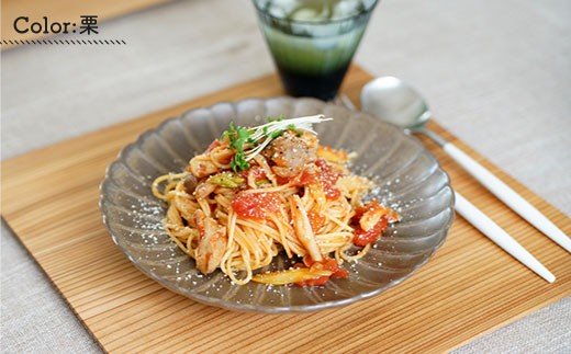 【波佐見焼】花しのぎ 大皿 (栗・白鼠) 大皿【団陶器】 [PB13]