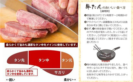仙台牛ローストビーフ、国産牛黒タン焼き肉用・塩味（贅沢セット２）　【04203-0525】