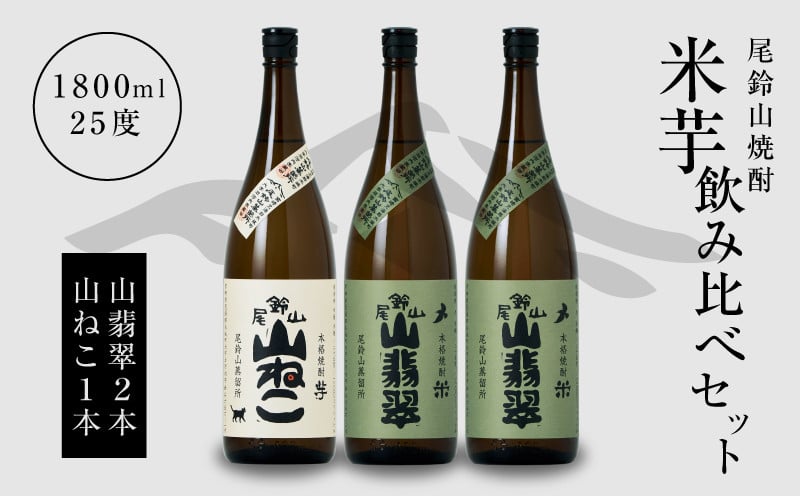 
                  焼酎尾鈴山(山ねこ1本・山翡翠2本)各1800ml  K09_0031_1
                