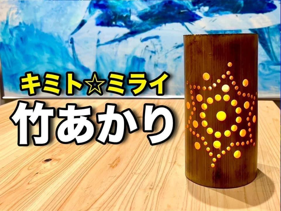 
プレミア和歌山認定　banboo light　竹あかり　竹灯籠 天然竹 天然竹 竹製 灯籠 手作り キャンドル インテリア おしゃれ 室内 照明 明かり 灯り 民芸品 プレゼント ギフト
