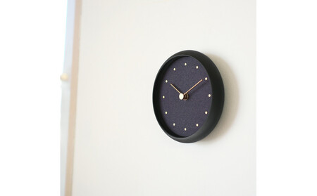 はなもっこ 掛時計 古代紫　ブラック