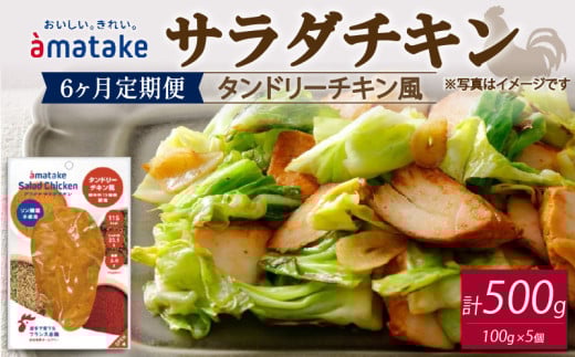 サラダチキン タンドリーチキン風 100g×5個 【6回(6ヶ月定期便)】