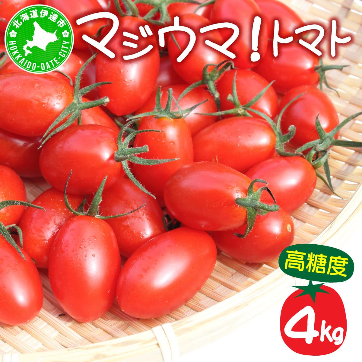 【2026年先行予約】北海道 伊達 岡本園芸 ミニトマト 高糖度 約4kg【マジウマ！トマト】