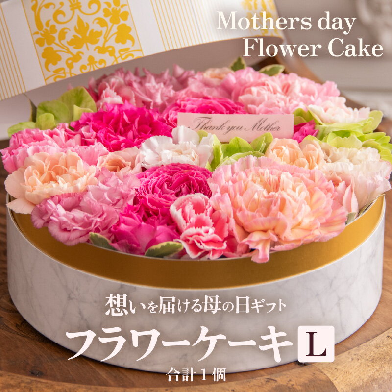 【ふるさと納税】【季節限定商品】【先行予約】フラワーケーキL Mothers day Flower Gift 花ギフト 生花 ＜母の日ギフト＞ ※2025年5月6日～9日の間にお届け / 母の日 プレゼント サプライズ 人気店 おしゃれ かわいい 花 アレンジメント ギフト メッセージカード付