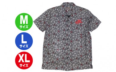 GONZO SURF オリエンタルボタンシャツ ネイビー　Lサイズ