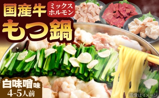 「上田商店」工場直送 もつ鍋セット(白味噌/4-5人前) 吉富町/株式会社吉浦コーポレーション [BGAD059] もつ 鍋 味噌 みそ 鍋セット もつ鍋 もつ鍋セット もつなべ 博多 人気