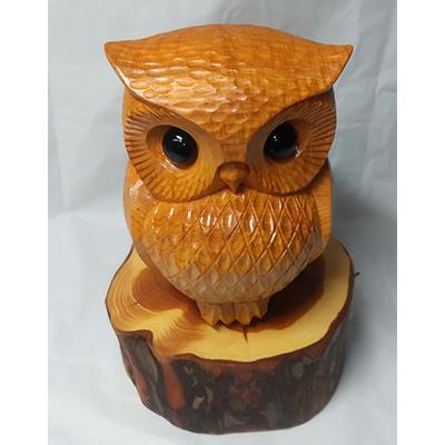 ふるさと納税 高山市 飛騨一位一刀彫　招福福来郎(特大) e108 |  | 03