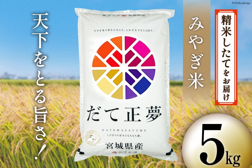 
                  米 宮城県産 だて正夢 5kg [菊武商店 宮城県 気仙沼市 20564852] お米 こめ コメ 白米 精米 ブランド米 ご飯 ごはん 小分け 家庭用
                