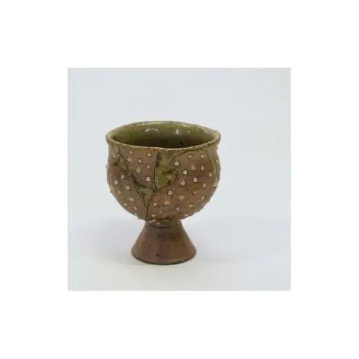 釉彩酒器 ワイングラス 陶芸品《受注制作》カップ コップ ぐい呑み お猪口 おすすめ 和食器 おしゃれ 手作り 陶器 陶芸 陶芸作家
