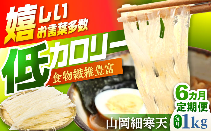 【6回定期便】山岡細寒天 計1kg（500g×2袋）/ 寒天 かんてん 細寒天 / 恵那市 / 岐阜県寒天水産工業組合 [AUBD011]