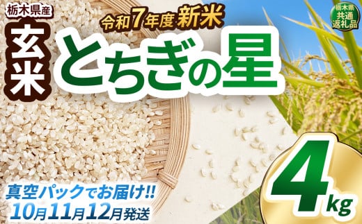 【先行予約】いちご農家さん応援米！令和7年度新米 玄米真空パック 約2kg とちぎの星 | 新米 真岡市産 真空 パック 米  お米 こめ 玄米 ご飯 ごはん もちもち  限定 ふるさと納税 先行 予約 栃木県 真岡市 送料無料 