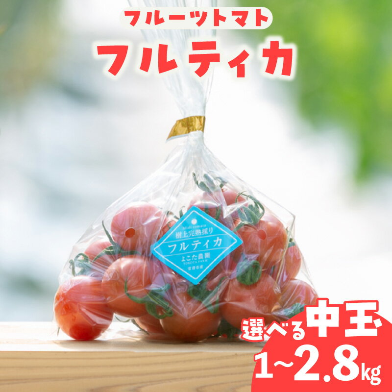 【ふるさと納税】フルーツトマト フルティカ 中玉【選べる内容量1kg・1.4kg・2.8kg】※先行予約 または 通常発送※ よこた農園 野菜 トマト 新鮮野菜 太陽の恵み トマト料理 愛知県産 お取り寄せ《準備ができ次第順次発送または先行予約とお選びいただけます》 送料無料
